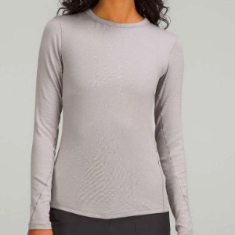 Lululemon Grey Long Sleeve Top Nylon Elastane Size Small NWOT